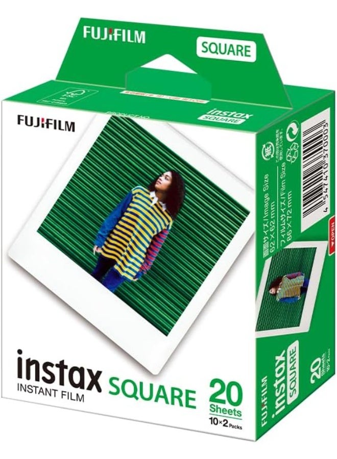 إنستاكس فيلم تصوير انستاكس فوري مربع الشكل من فوجي فيلم (عبوة 2 قطعة) - Image 2